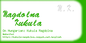 magdolna kukula business card